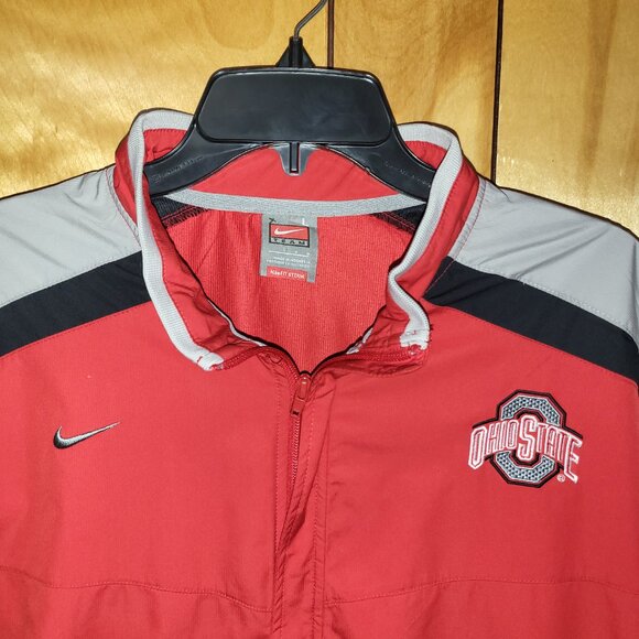 Ohio State Buckeyes Jacket LARGE Windbreaker Zip Up Nike Authentic Team Issue B3 - Picture 4 of 9